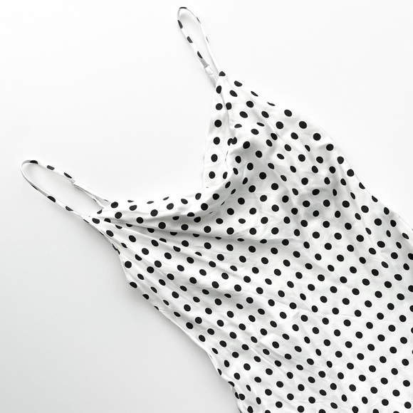 Zara Satin Polkadot Midi Slip Dress - Picture 10 of 13